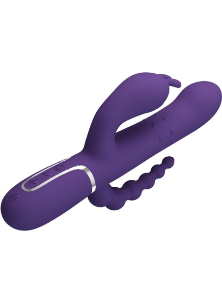 PRETTY LOVE CAMMY TRIPLE VIBRADOR MULTIFUNCION 4 EN 1 MORADO PRETTY LOVE CAMMY TRIPLE VIBRADOR MULTIFUNCION 4 EN 1 MORADO