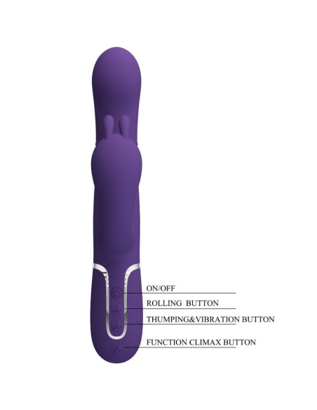 PRETTY LOVE CAMMY TRIPLE VIBRADOR MULTIFUNCION 4 EN 1 MORADO PRETTY LOVE CAMMY TRIPLE VIBRADOR MULTIFUNCION 4 EN 1 MORADO