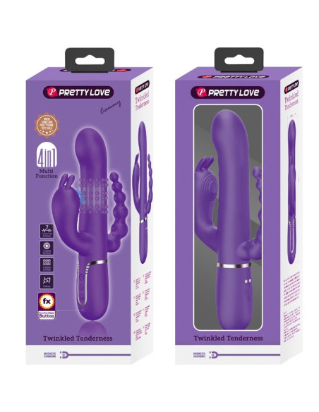 PRETTY LOVE CAMMY TRIPLE VIBRADOR MULTIFUNCION 4 EN 1 MORADO PRETTY LOVE CAMMY TRIPLE VIBRADOR MULTIFUNCION 4 EN 1 MORADO
