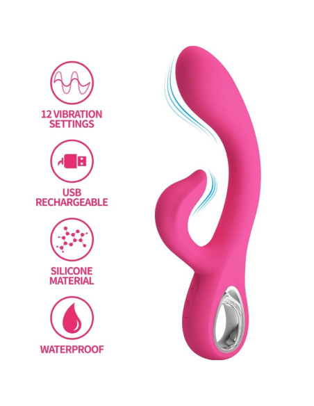 PRETTY LOVE FRITZ VIBRADOR RABBIT 12 VIBRACIONES ROSA PRETTY LOVE FRITZ VIBRADOR RABBIT 12 VIBRACIONES ROSA