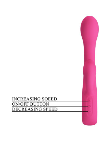 PRETTY LOVE FRITZ VIBRADOR RABBIT 12 VIBRACIONES ROSA