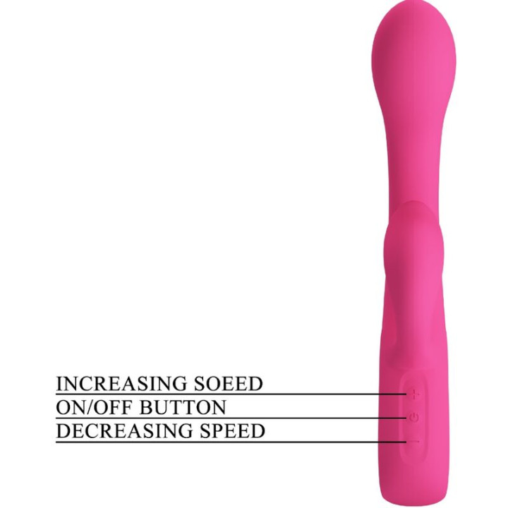 PRETTY LOVE FRITZ VIBRADOR RABBIT 12 VIBRACIONES ROSA