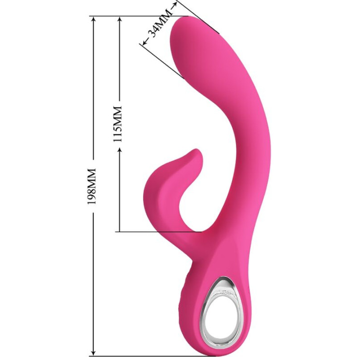 PRETTY LOVE FRITZ VIBRADOR RABBIT 12 VIBRACIONES ROSA
