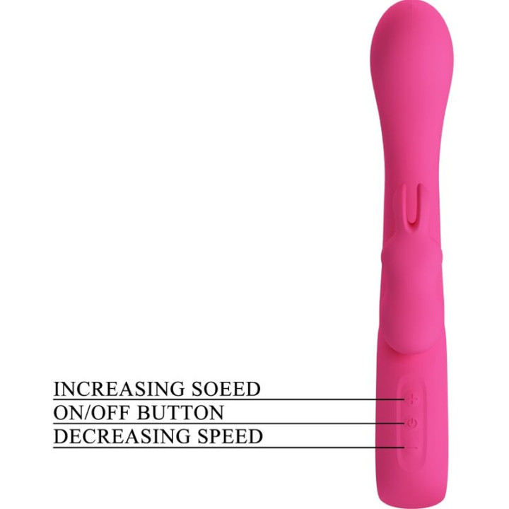 PRETTY LOVE NOVAK VIBRADOR RABBIT 12 VIBRACIONES ROSA