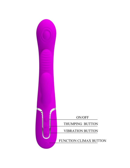 PRETTY LOVE SHANIA TRIPLE VIBRADOR RABBIT MULTIFUNCION ROSA PRETTY LOVE SHANIA TRIPLE VIBRADOR RABBIT MULTIFUNCION ROSA