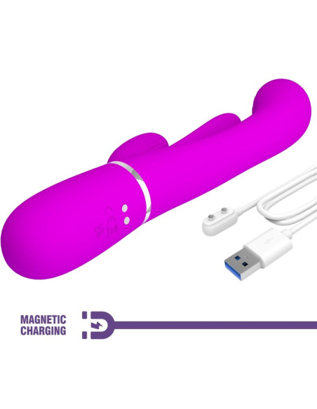 PRETTY LOVE SHANIA TRIPLE VIBRADOR RABBIT MULTIFUNCION ROSA PRETTY LOVE SHANIA TRIPLE VIBRADOR RABBIT MULTIFUNCION ROSA