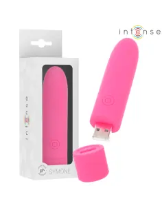 INTENSE SYMONE BALA VIBRADORA RECARGABLE POR USB 8 VIBRACIONES ROSA 10 X 22 CM