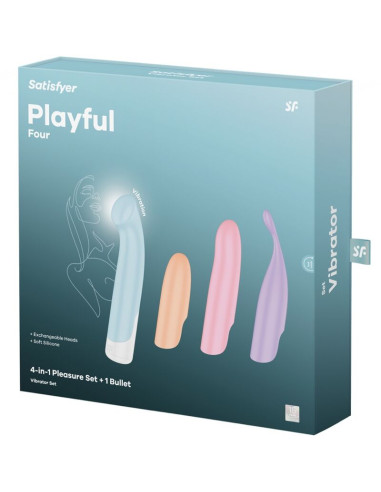 SATISFYER PLAYFUL FOUR SET VIBRADORES 4 EN 1 POWER BULLET