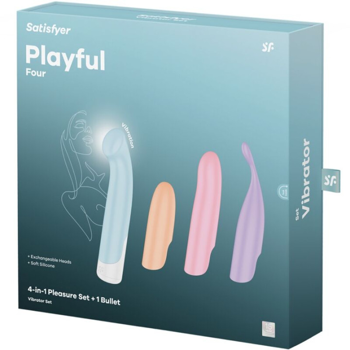 SATISFYER PLAYFUL FOUR SET VIBRADORES 4 EN 1 POWER BULLET