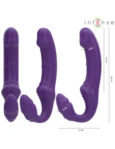 INTENSE JILL VIBRADOR DOBLE 20 CM VIOLETA CONTROL REMOTO 2