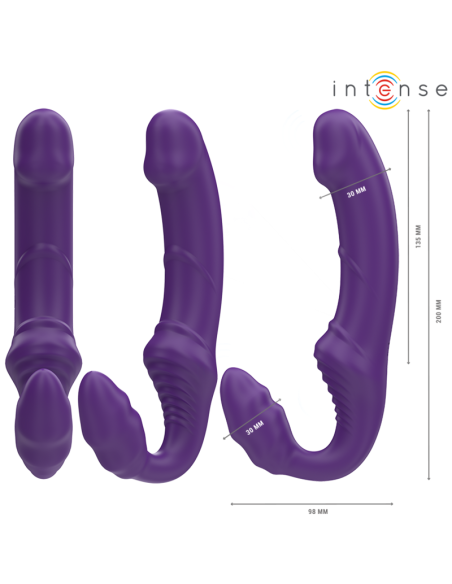 INTENSE JILL VIBRADOR DOBLE 20 CM VIOLETA CONTROL REMOTO INTENSE JILL VIBRADOR DOBLE 20 CM VIOLETA CONTROL REMOTO