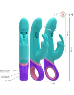 INTENSE MONICA VIBRADOR RABBIT CON ESTIMULADOR ROTATORIO DEL PUNTO G AZUL 2