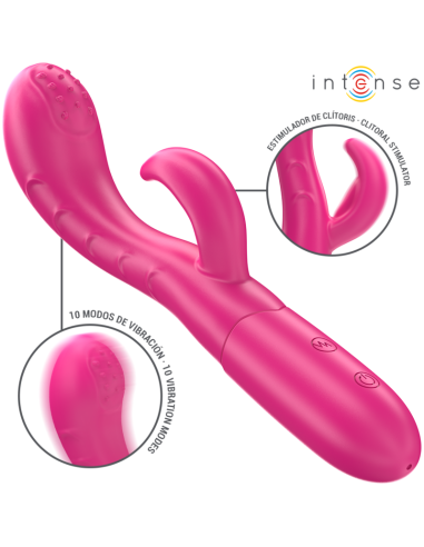 INTENSE AMARA VIBRADOR CON LENGUA ESTIMULADORA 10 VIBRACIONES ROSA