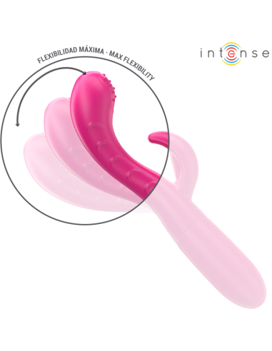 INTENSE AMARA VIBRADOR CON LENGUA ESTIMULADORA 10 VIBRACIONES ROSA