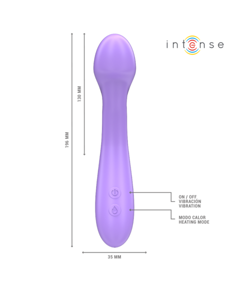 INTENSE BECKY VIBRADOR 19 CM CALENTABLE 7 VIBRACIONES MORADO INTENSE BECKY VIBRADOR 19 CM CALENTABLE 7 VIBRACIONES MORADO