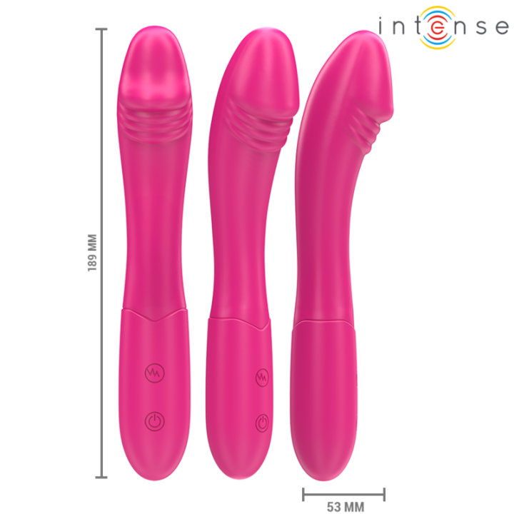 INTENSE BELINDA VIBRADOR 19 CM FLEXIBLE 10 VIBRACIONES ROSA