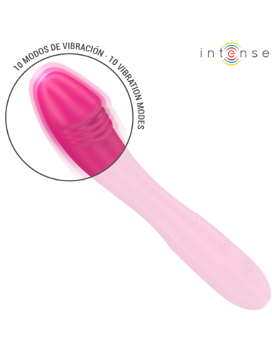INTENSE BELINDA VIBRADOR 19 CM FLEXIBLE 10 VIBRACIONES ROSA
