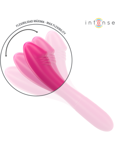 INTENSE BELINDA VIBRADOR 19 CM FLEXIBLE 10 VIBRACIONES ROSA