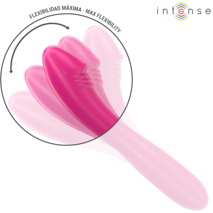 INTENSE BELINDA VIBRADOR 19 CM FLEXIBLE 10 VIBRACIONES ROSA