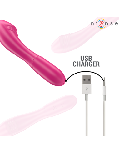 INTENSE BELINDA VIBRADOR 19 CM FLEXIBLE 10 VIBRACIONES ROSA