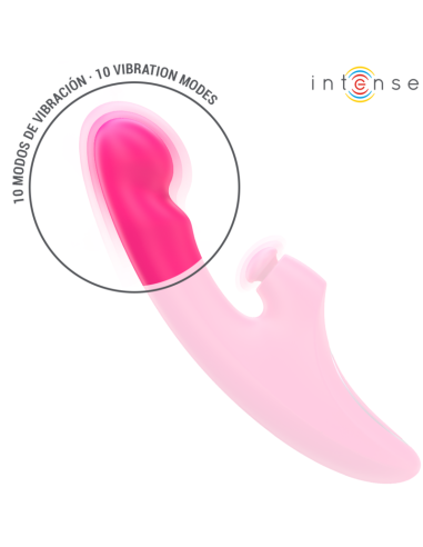 INTENSE EMI VIBRADOR 135 CM MULTIFUNCION 3 EN 1 10 VIBRACIONES ROSA