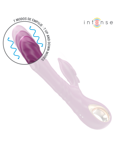 INTENSE HALLE VIBRADOR MULTIFUNCION CON LENGUA ESTIMULADORA EN FORMA DE DELFIN MORADO