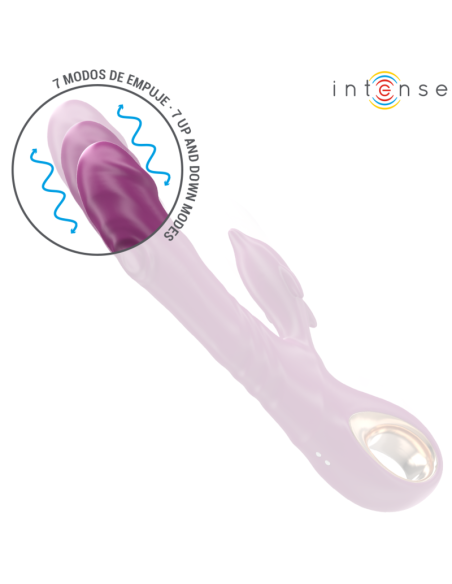 INTENSE HALLE VIBRADOR MULTIFUNCION CON LENGUA ESTIMULADORA EN FORMA DE DELFIN MORADO