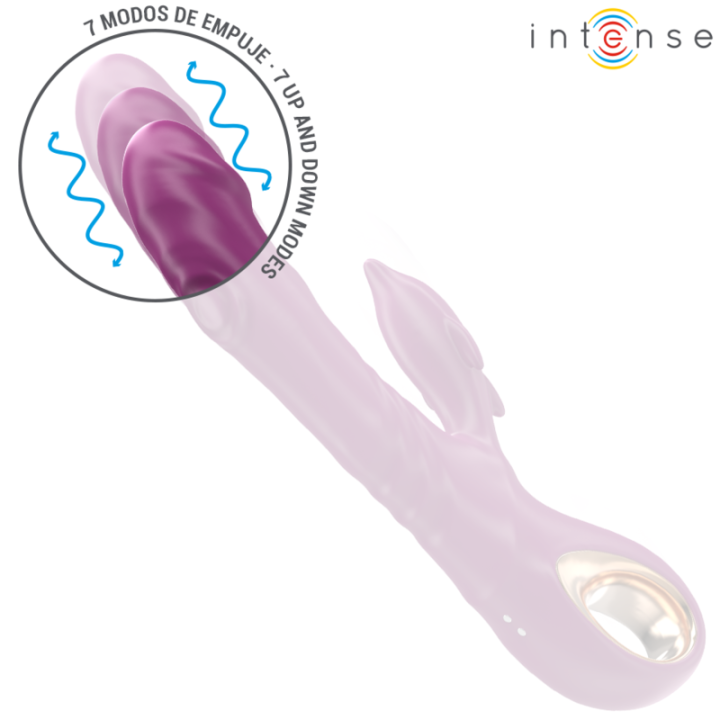 INTENSE HALLE VIBRADOR MULTIFUNCION CON LENGUA ESTIMULADORA EN FORMA DE DELFIN MORADO