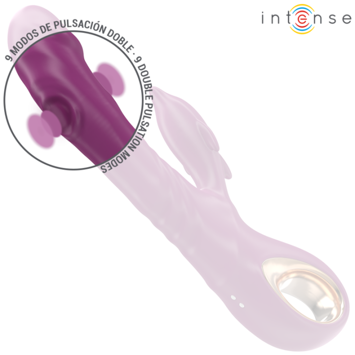 INTENSE HALLE VIBRADOR MULTIFUNCION CON LENGUA ESTIMULADORA EN FORMA DE DELFIN MORADO
