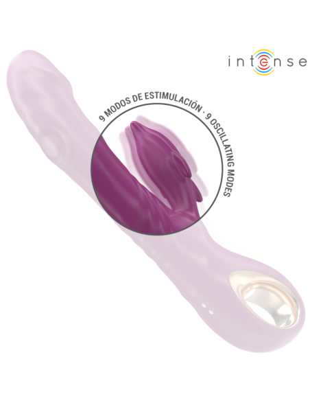INTENSE HALLE VIBRADOR MULTIFUNCION CON LENGUA ESTIMULADORA EN FORMA DE DELFIN MORADO
