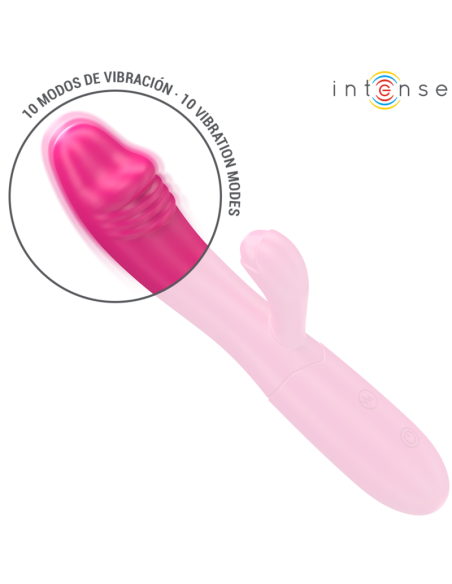 INTENSE IVY VIBRADOR FLEXIBLE 10 VIBRACIONES CON LENGUA ESTIMULADORA ROSA INTENSE IVY VIBRADOR FLEXIBLE 10 VIBRACIONES CON LENGUA ESTIMULADORA ROSA