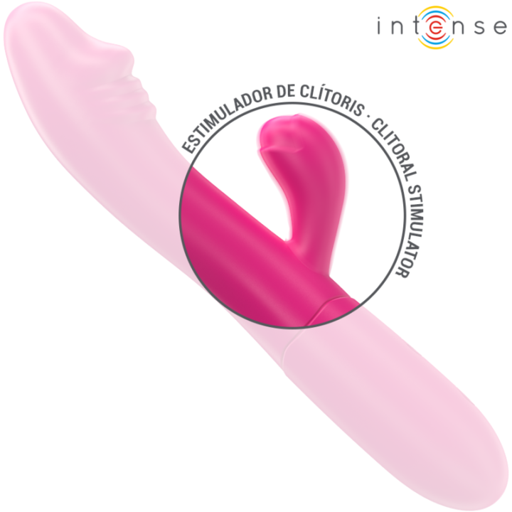 INTENSE IVY VIBRADOR FLEXIBLE 10 VIBRACIONES CON LENGUA ESTIMULADORA ROSA