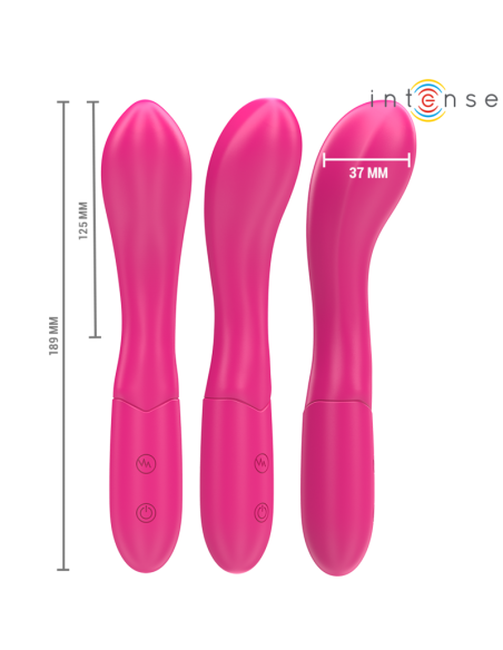 INTENSE LISETTE VIBRADOR 19 CM FLEXIBLE 10 VIBRACIONES ROSA INTENSE LISETTE VIBRADOR 19 CM FLEXIBLE 10 VIBRACIONES ROSA