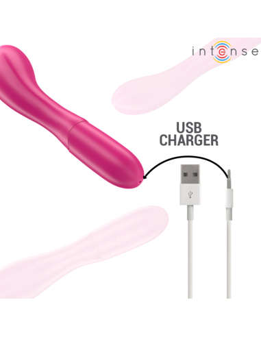 INTENSE LISETTE VIBRADOR 19 CM FLEXIBLE 10 VIBRACIONES ROSA