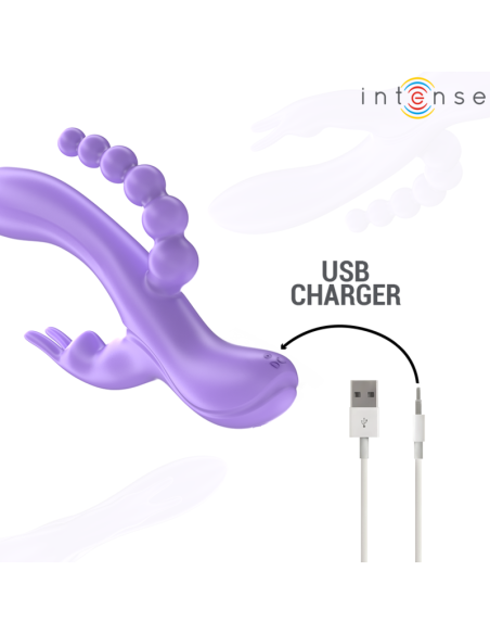 INTENSE MIKO TRIPLE VIBRADOR RABBIT ESTIMULADOR ANAL 7 VIBRACIONES MORADO INTENSE MIKO TRIPLE VIBRADOR RABBIT ESTIMULADOR ANAL 7 VIBRACIONES MORADO