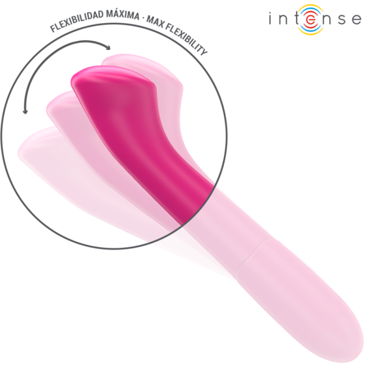 INTENSE PATY VIBRADOR 19 CM FLEXIBLE 10 VIBRACIONES MODELO 2 ROSA