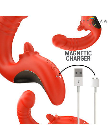 INTENSE PAULINA VIBRADOR ESTIMULADOR EN FORMA DE U ROJO INTENSE PAULINA VIBRADOR ESTIMULADOR EN FORMA DE U ROJO
