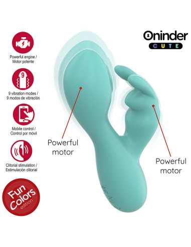 ONINDER CUTE LOVE BUNNY VIBRADOR PUNTO G Y CLITORIS APP MUNDIAL GRATUITA