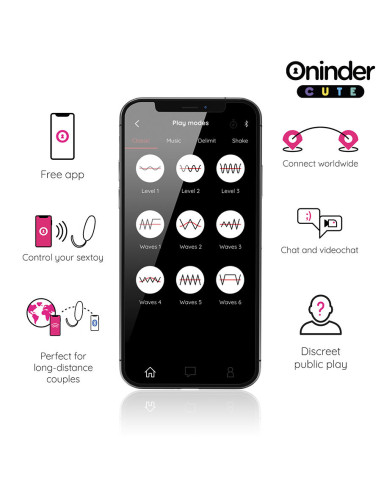 ONINDER CUTE LOVE PLEASURE HUEVO VIBRO WAVE TAPPING SILICONA APP MUNDIAL GRATUITA