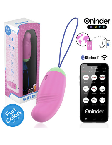 ONINDER CUTE LOVE PLEASURE HUEVO VIBRO ROTADOR 360 SILICONA APP MUNDIAL GRATUITA
