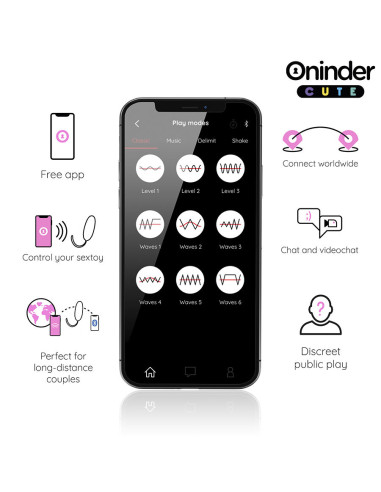 ONINDER CUTE LOVE PLEASURE HUEVO VIBRO ROTADOR 360 SILICONA APP MUNDIAL GRATUITA