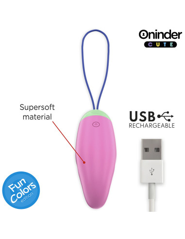 ONINDER CUTE LOVE PLEASURE HUEVO VIBRO ROTADOR 360 SILICONA APP MUNDIAL GRATUITA