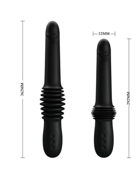 PRETTY LOVE PAZUZU VIBRADOR 3 MODOS DE EMPUJE NEGRO PRETTY LOVE PAZUZU VIBRADOR 3 MODOS DE EMPUJE NEGRO