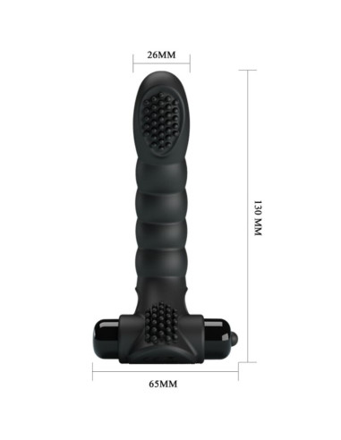 PRETTY LOVE ALEXANDER VIBRADOR DE DEDO 10 VIBRACIONES NEGRO