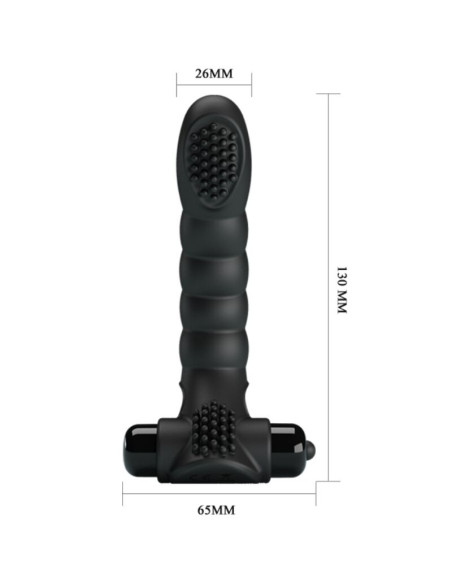 PRETTY LOVE ALEXANDER VIBRADOR DE DEDO 10 VIBRACIONES NEGRO