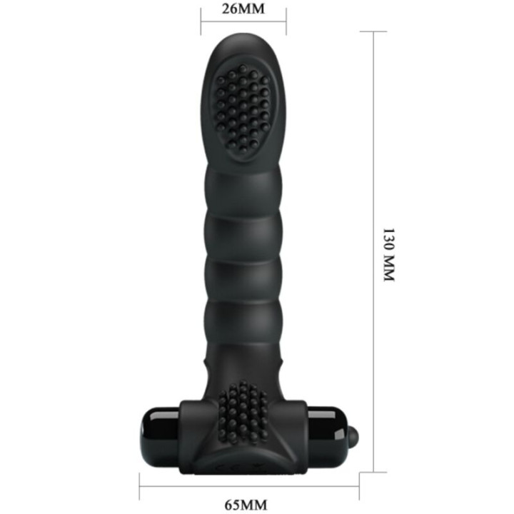 PRETTY LOVE ALEXANDER VIBRADOR DE DEDO 10 VIBRACIONES NEGRO