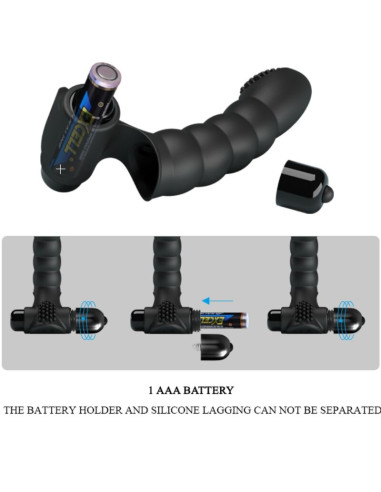 PRETTY LOVE ALEXANDER VIBRADOR DE DEDO 10 VIBRACIONES NEGRO