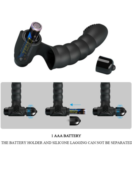 PRETTY LOVE ALEXANDER VIBRADOR DE DEDO 10 VIBRACIONES NEGRO