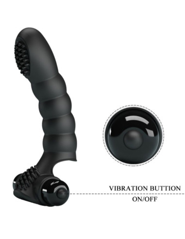 PRETTY LOVE ALEXANDER VIBRADOR DE DEDO 10 VIBRACIONES NEGRO