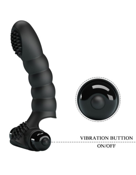 PRETTY LOVE ALEXANDER VIBRADOR DE DEDO 10 VIBRACIONES NEGRO